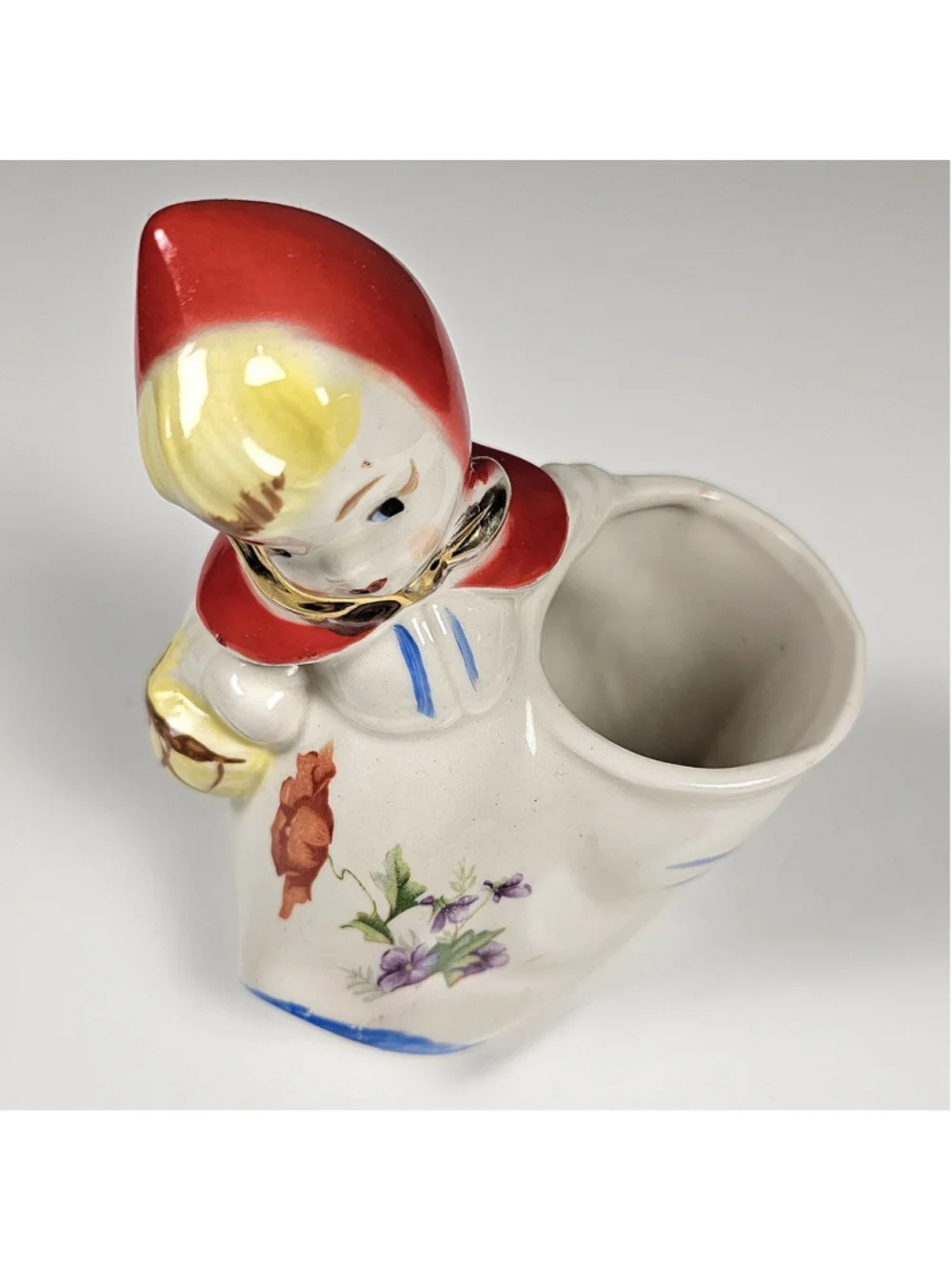 Vintage Hull Pottery Little Red Riding Hood Open Sugar Bowl 1940s Regal China
